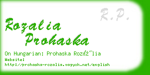 rozalia prohaska business card